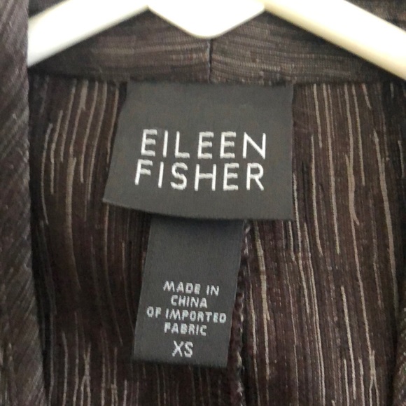EILEEN FISHER sz XS Shimmery silk jacket - Picture 6 of 7